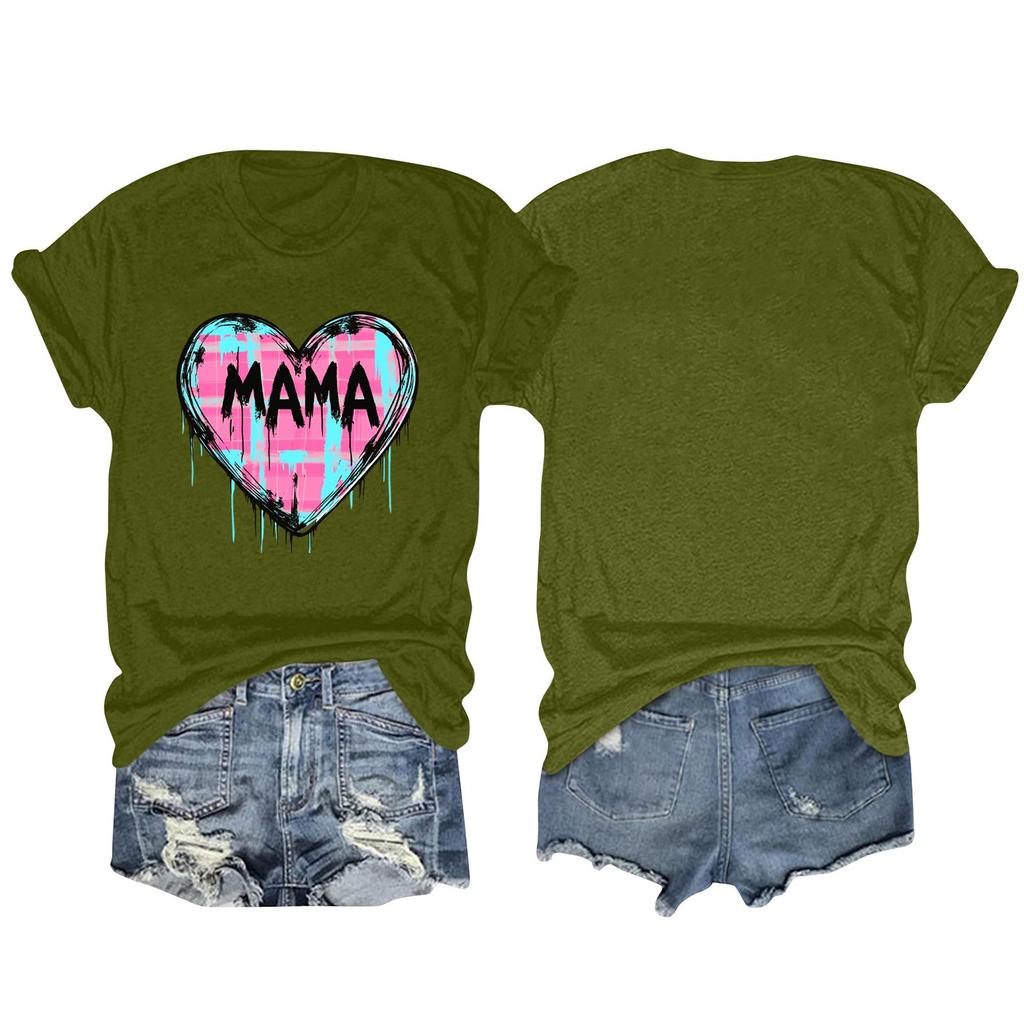 Женская повседневная футболка с круглым вырезом и короткими рукавами с принтом