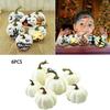 6Pcs Mini White Simulation Pumpkin Fashion Halloween Foam Craft Festival Supplies Decoration