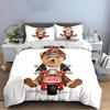 Teddy Bear on Red Scooter Bedding Duvet Cover Set Duvet Cover Pillowcases  (1*Duvet Cover 2*Pillowcases, without duvet insert)