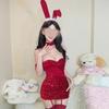 Сексуальное нижнее белье сексуальный кролик с пайетками униформа соблазнение красный рождественский топ-труба ночной клуб шоу костюм чистого желания