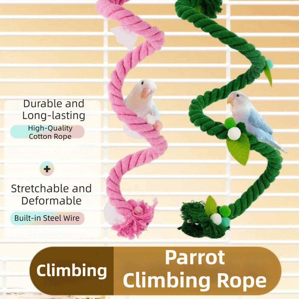 Bite Resistant Parrot Bird Toy Rope Hanging Parrot Standing Perch Training