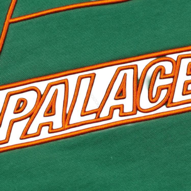 Palace Outliner Дизайнерский свитшот с круглым вырезом и треугольным принтом Унисекс свитшот Зеленый P20CS141