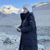 Утолщенная пуховая хлопковая одежда Женская длинная свободная одежда-хлеб Хлопковая одежда Зимние хлопковые куртки