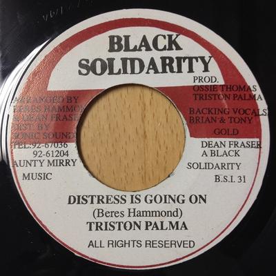 7-дюймовая пластинка TRISTAN PALMER - Distress Is Going On BSI31 Black Solidarit Ямайский Регги, Ска и Даб Б/У