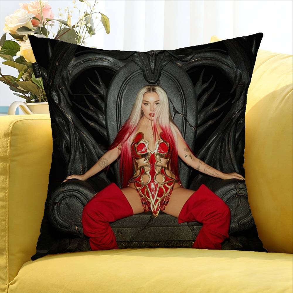 Music Singer Llola Indigo Various Sizes Square Pillow Case For Car Home Bedchamber Decor