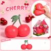 Игрушка-антистресс в форме вишни, материал ПВХ, мягкая, для сжатия, сенсорная, фиджет-игрушка, прозрачная упаковка, для расслабления и концентрации