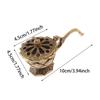 Lotus Flower Incense Burner With Handle Retro Copper Lotus Hollow Out Incense Stick Burner Brass Craft Home Decoration