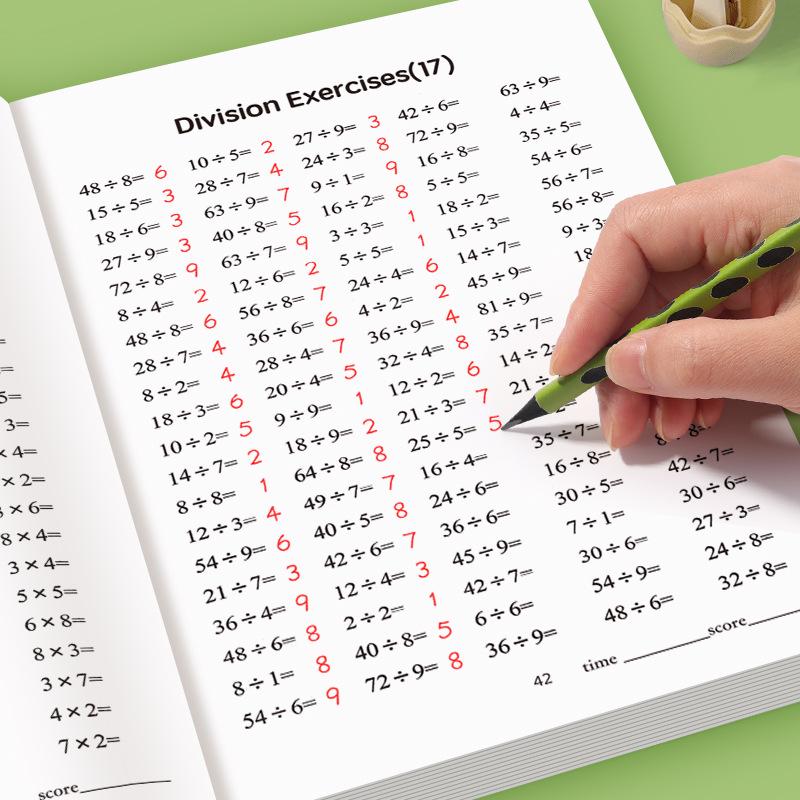 Практические вопросы для умножения и деления Специализированные тренировки Математика Математический рабочий тетрадь Игрушки для раннего развития
