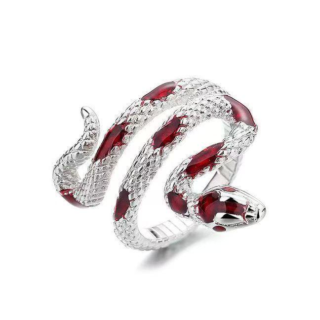 Premium Irregular Snake Epoxy Resin Index Finger Ring - Trendy Cool Style for Women