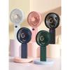 Портативный ручной вентилятор USB-перезаряжаемый мини-вентилятор Цифровой дисплей 5-скоростная регулировка Подходит для путешествий, улицы, офиса, дома