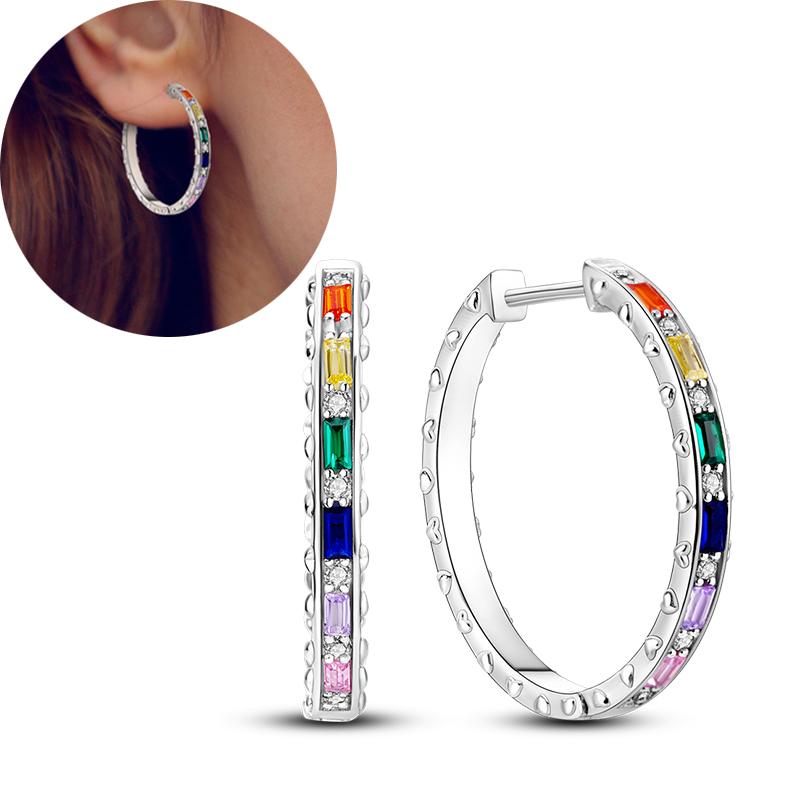 Серьги-гвоздики из натурального серебра S925 с перьями любви, оригинальные подвески-кольца для женщин и девочек, серьги-гвоздики, ювелирные изделия, подарки