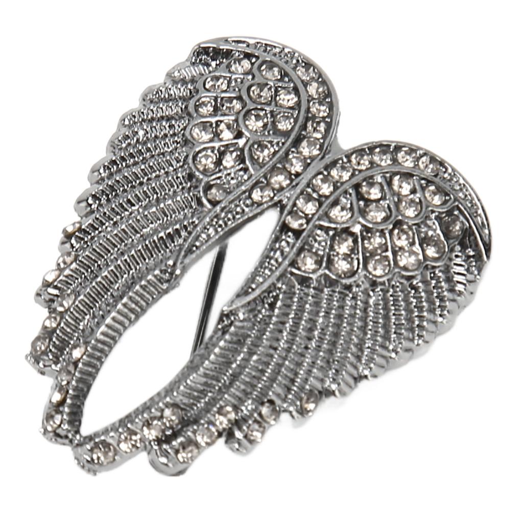 Angel Wing Brooch Pin Delicate Elegant Multilayer Plating Process Crystal Brooch for Blouse Jacket Coat Scarf Shawl