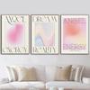 Эстетика 90-х, абстрактное искусство, духовная голограмма, градиент, размытие, принты, розовый постер, холст, настенная живопись, скандинавский принт, домашний декор