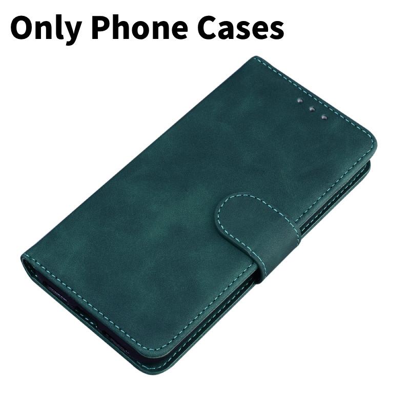 Galaxy For A06 Solid Color Skin Leather Phone Case Women Men Magnetic