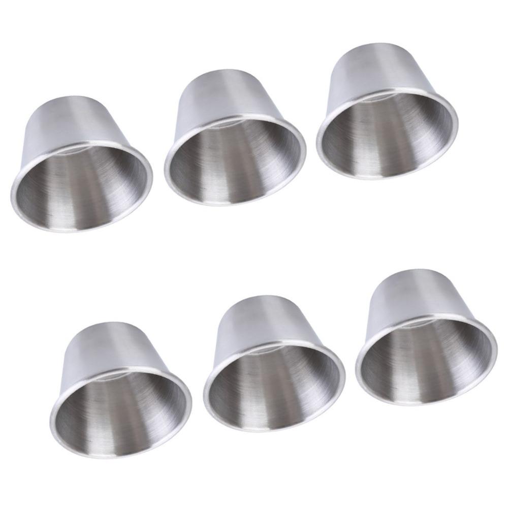 6 Pcs Leakproof Stainless Steel Wine Glass 70ml Stainless Steel Sauce Cups  Home Use