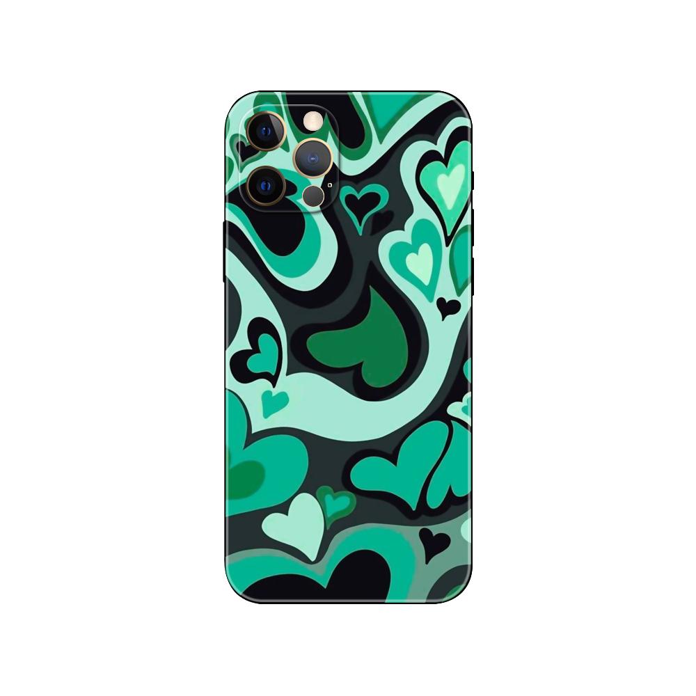 Чехол для телефона Love Heart для iPhone 5 5s 2020se 6 6s 7 8 plus x 10 XR XS 11 12 13 mini pro MAX черная задняя крышка из ТПУ