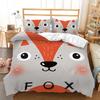 Little Fox Bed Three-Piece Quilt Cover 3D Digital Printing Kit