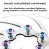 6pcs Titanium Bike Disc Brake Rotor Bolts Disc Brake Rotor Fixing Bolts  Cycling Accessories