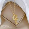 Copper Micro-Inlaid Love Light Luxury Temperament Gorgeous Full Diamond Necklace Female Versatile Collarbone Chain Titanium Steel
