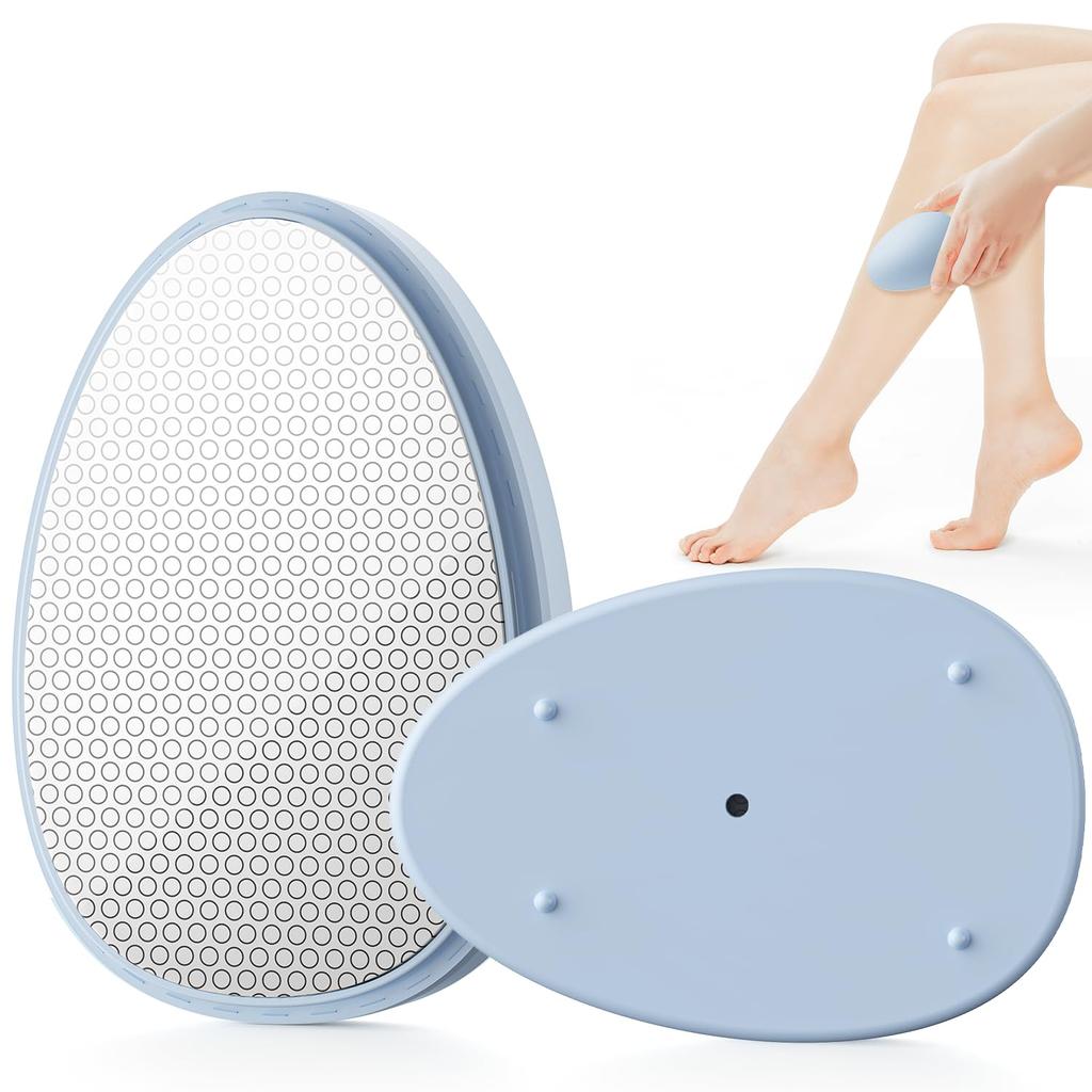 [SILVLF] Painless Hair Removal Device, Exfoliating Nano Glass, Palm-Sized, Lightweight (Blue)