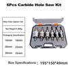 12 Piece Carbide Hole Saw Kit Tipped Hole Saw Drill Bit 16-50mm Hole Saw Cutter Set for Metal Stainless Steel Iron Copper