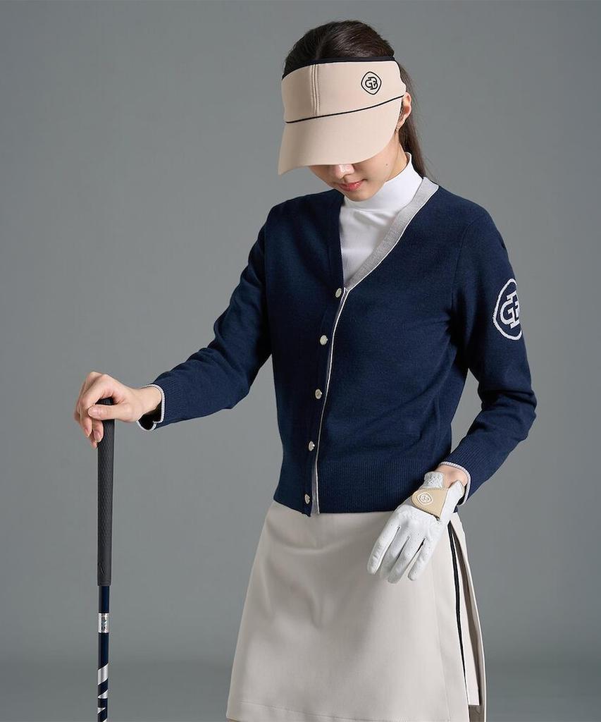 BEANPOLE GOLF Women'S V-Neck Cardigan - Navy (Bj6251A03R)