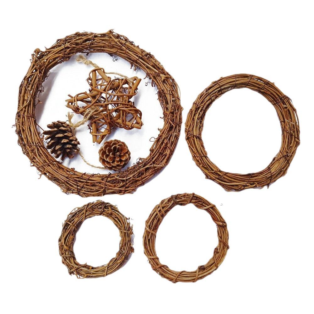 Natural Preserved Vine Circle Wreath for Christmas, Wedding & DIY Decor