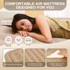 Air Mattress PVC Inflatable with Built-in Pump, Blow Up Mattress Comfort Air Bed Queen 2 Person for Camping Home Thicken Mat