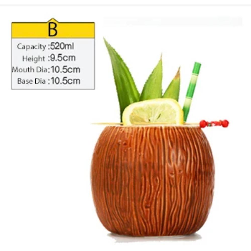 Кружки Тики, керамические кружки для вечеринок в гавайском стиле Луау, посуда для напитков, милые экзотические бокалы для коктейлей, бар Тики