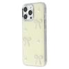 For iPhone 16 Pro Max Case Pearl Bow Epoxy Design TPU+PC Phone Back Cover