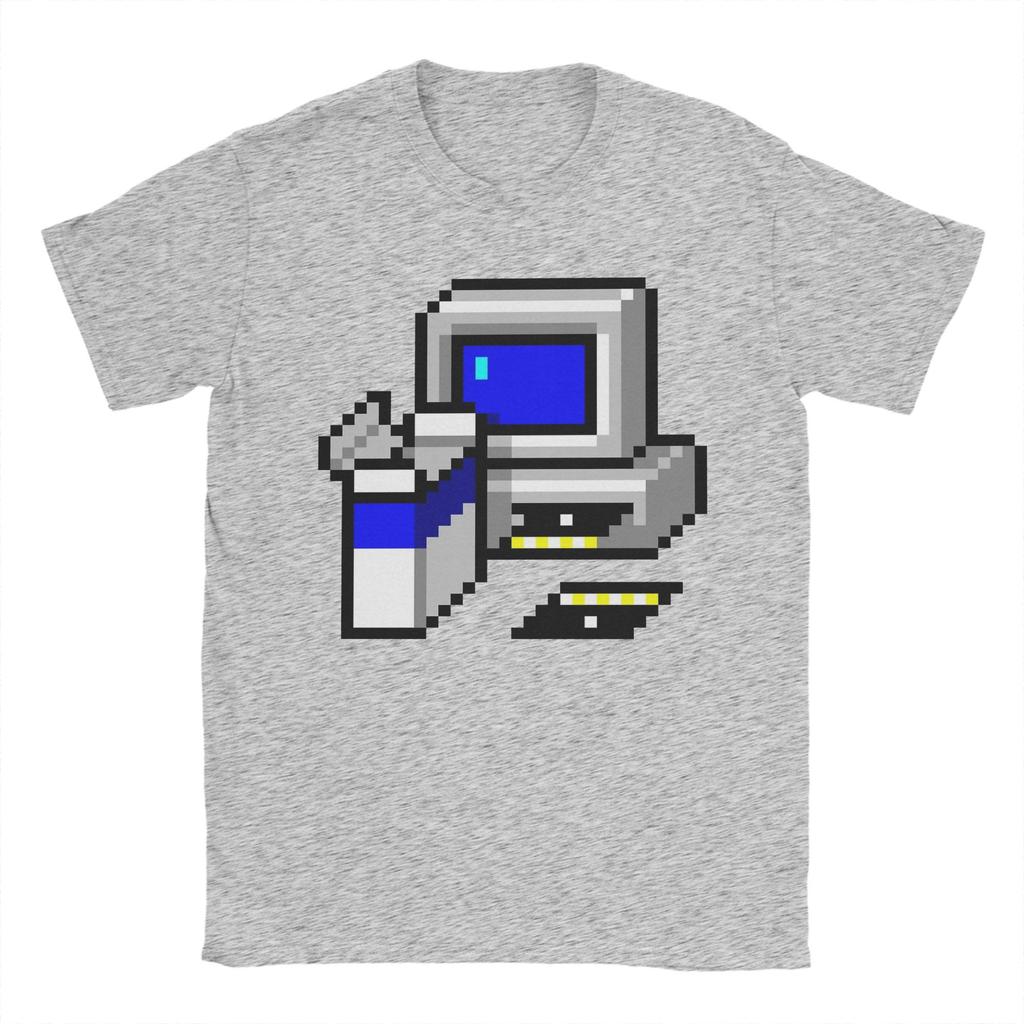 Лето 2025 Установите Windows 95 Сейчас 100% Хлопок Печатная Футболка для Мужчин Хиппи Короткий Рукав Y2K Ретро Одежда Дышащая