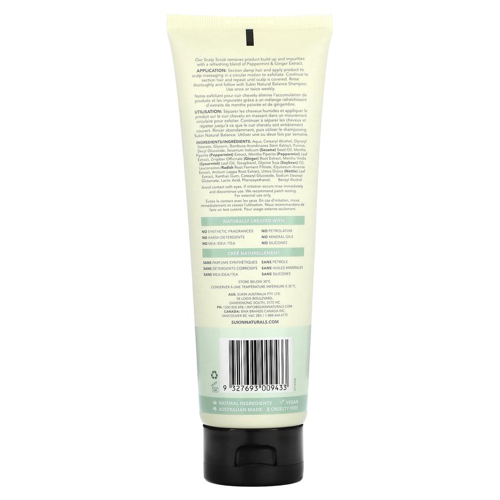 SUKIN Уход за волосами, Натуральный баланс скраб для кожи головы, 200 мл (6,76 жидких унций)