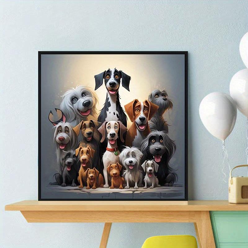 DIY алмазная живопись собака семейный портрет набор для вышивки крестом мозаика искусство алмазная живопись полный круг/квадратный алмаз украшение дома
