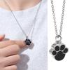 Paw Print Necklaces for Ashes Waterproof Ash Holder Necklace Gift Wearable Urn Necklace Men