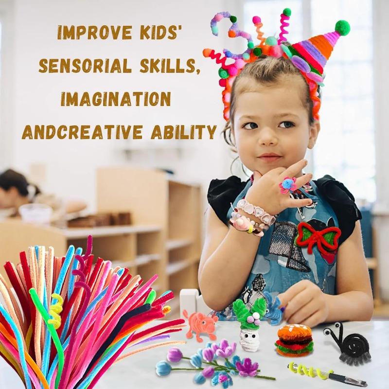 200pcs Pipe Cleaners Craft Bulk,DIY Games Gifts,Arts Crafts,Art Supplies for Creative DIY Room Decor, Halloween Christmas Decor