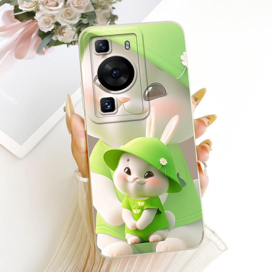 For Huawei P60 Pro Case MNA-AL00 MNA-LX9 Cute Rabbit Cartoon Cover Soft TPU Phone Case For Huawei P60 Art P 60 Pro Fundas Bumper
