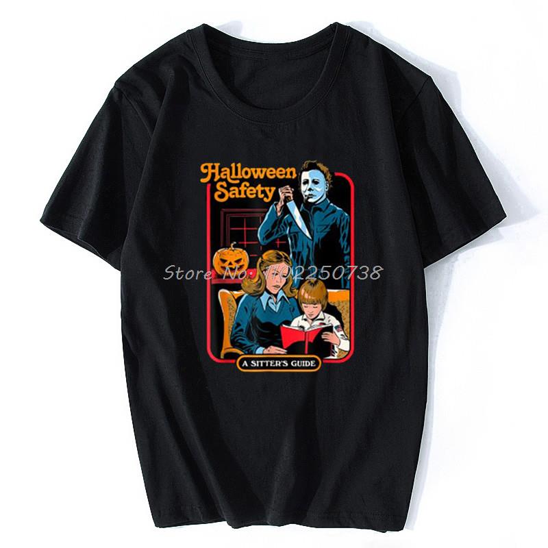 Halloween Safety Family Guide T-shirt Unisex Casual Fashion Tops Harajuku Graphic Tshirt Unisex Oversized T Shirt Clothing