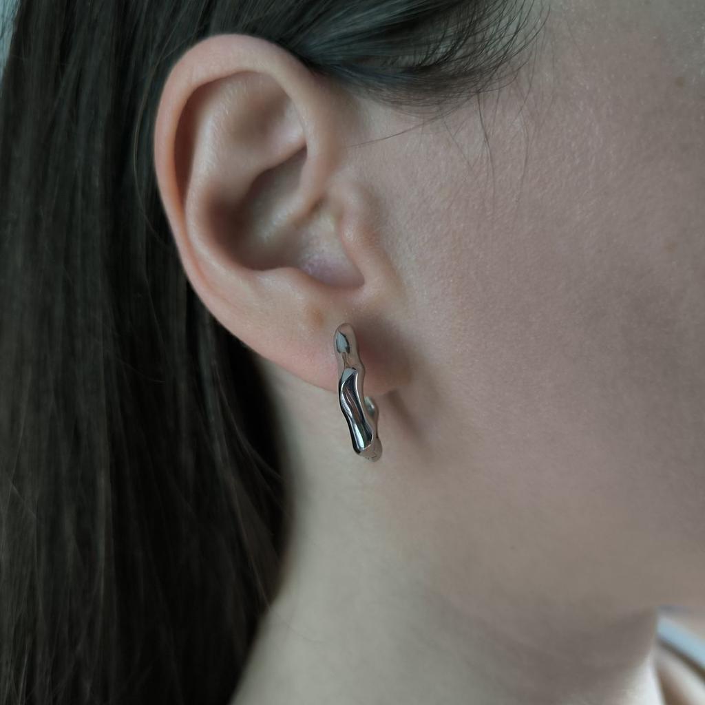 Серебряные серьги без камней (2191834)