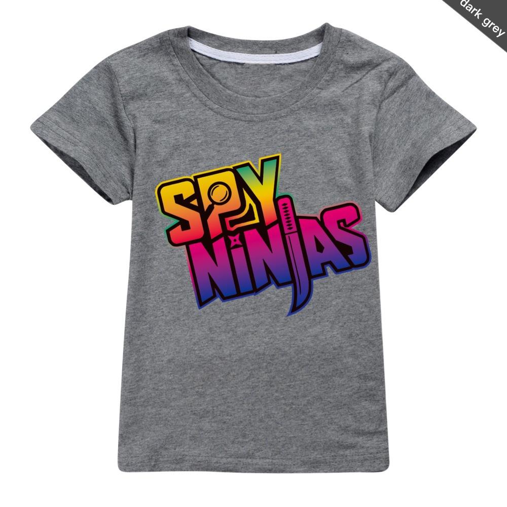 SPY NINJA Летние хлопковые футболки Одежда для девочек Детский косплей Топ Футболка с коротким рукавом для мальчиков Футболка Костюмы Каваи Рождественская футболка