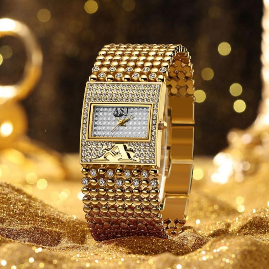 UTHAI CQ415 Ближневосточная мода Женские часы Простые часы с бриллиантами Кварцевые часы Легкая роскошь Часы в подарок для женщины