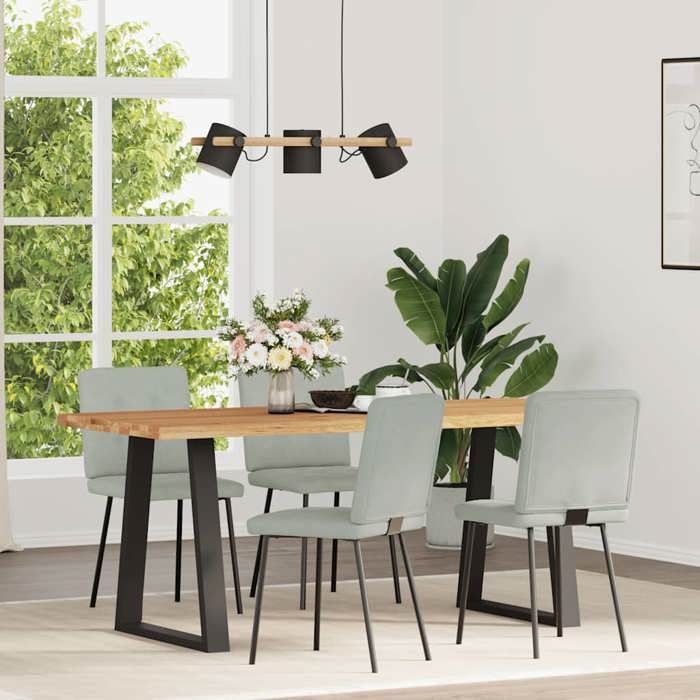 VidaXL Dining Chairs Set of 4 Light Grey Velvet 3315157