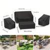 Набор чехлов для мебели для патио, подходит для 4 предметов, ротанга для патио, плетеного стула, набора мебели для разговоров, прочная водонепроницаемая ткань 210D