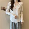 Women Letter Graphic Long Sleeve Tee Crew Neck Side Seam Detail Cropped Slim Fit Casual Street Top
