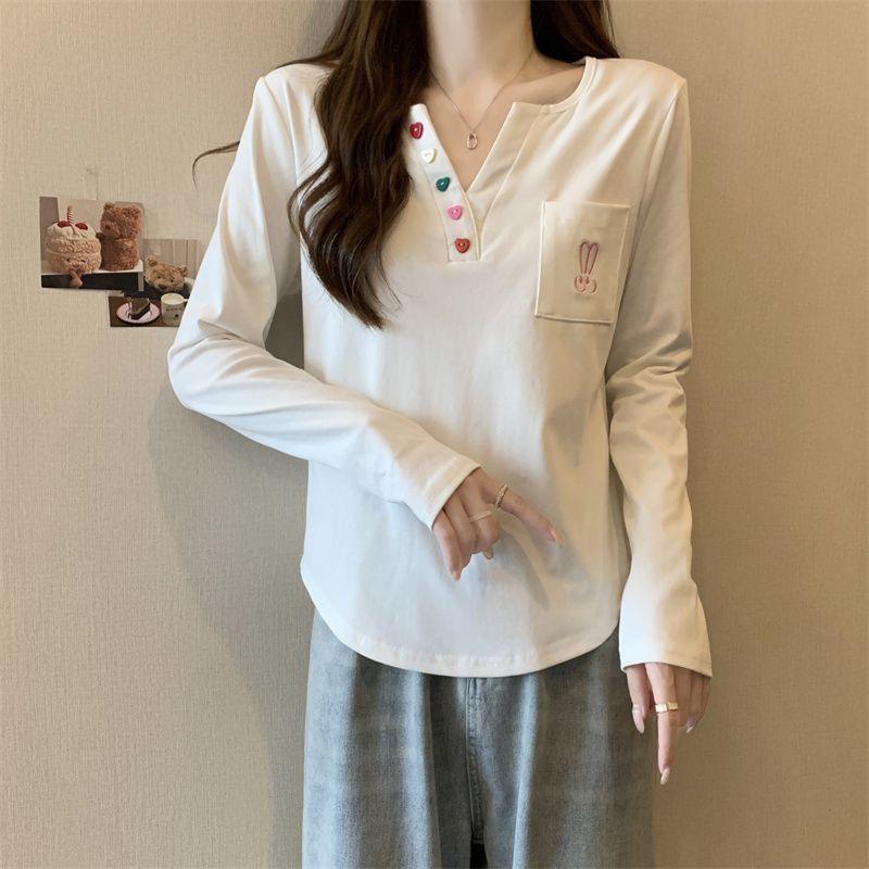 Women Letter Graphic Long Sleeve Tee Crew Neck Side Seam Detail Cropped Slim Fit Casual Street Top