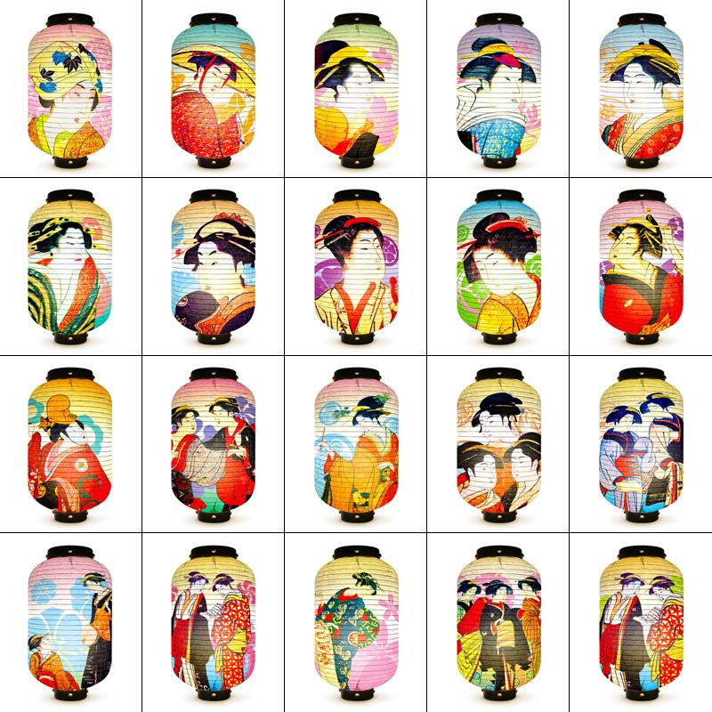 Уличный водонепроницаемый фонарь в японском стиле Ukiyo-e Bistro Ramen Restaurant Izakaya Sign Festival Party Wedding Decor Background