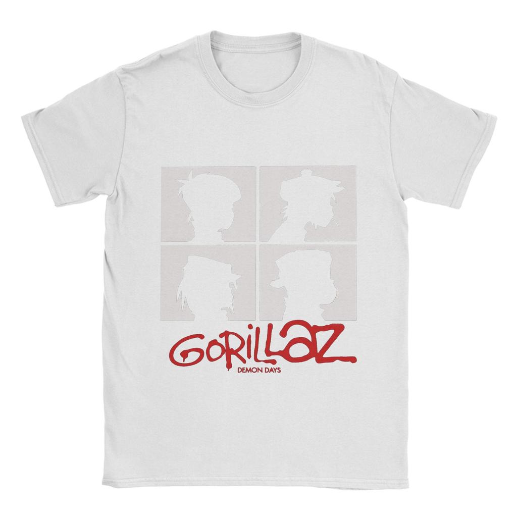 Футболка Харадзюку Летняя Gorillazs Панк-рок Хип-хоп Футболки Хлопковая футболка для мужчин Классическая Большой размер 6XL Топы с коротким рукавом