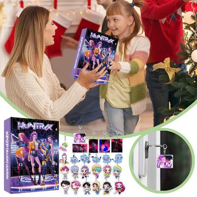 KPOP Охотники на ведьм Брелок Поке Счастливый Рождественский календарь Слепая коробка Брелок для автомобиля Акриловый кулон
