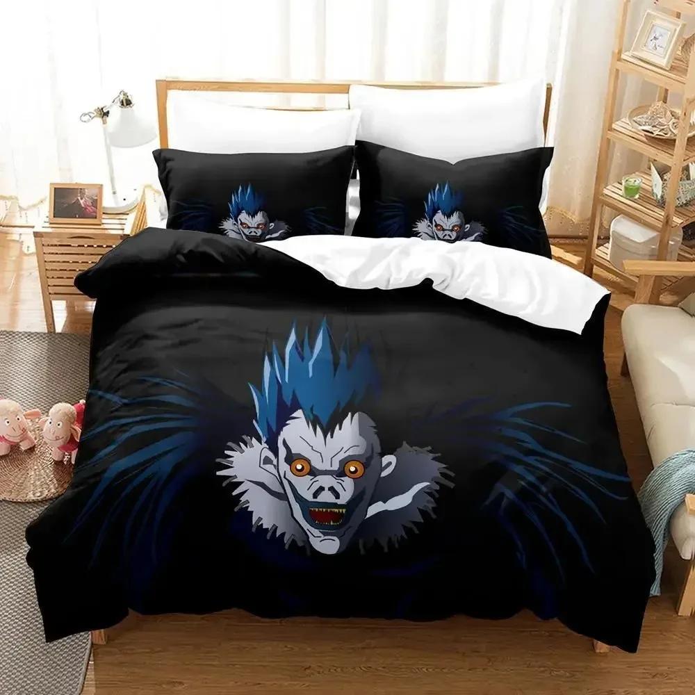 Новый комплект постельного белья Death Note Single Twin Full Queen King Size Bed Set Adult Kids Bedroom Duvet Cover Sets 3D Anime Bed Sheet Set