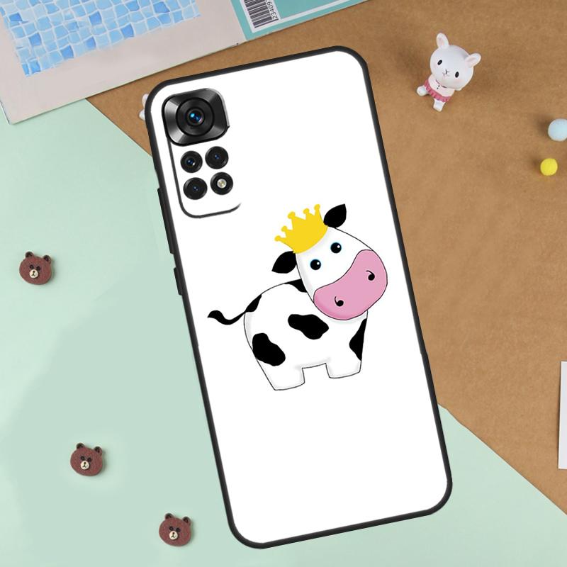Милый Мультяшный Чехол Корова Для Xiaomi Redmi Note 14 13 12 9 10 11 Pro 10S 11S 12S Чехол Для Redmi 13C 10C 12C 14C