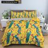 Feathers Duvet Cover Queen/King Size Boho Colorful Bird Feather Bedding Set Tropical Leaves 2/3pcs Polyester Comforter Cover